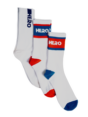 3PACK DE MEDIAS HERO AZUL
