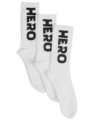 3PACK DE MEDIAS HERO BLANCO