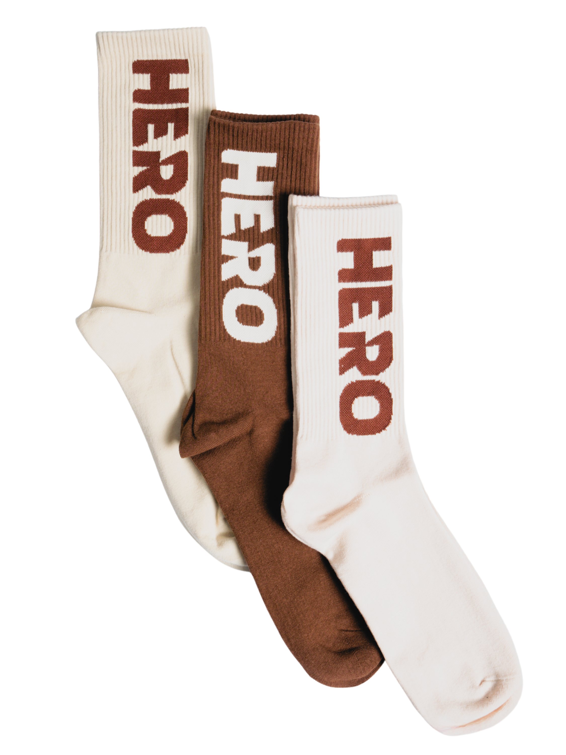 3PACK DE MEDIAS HERO MARRON