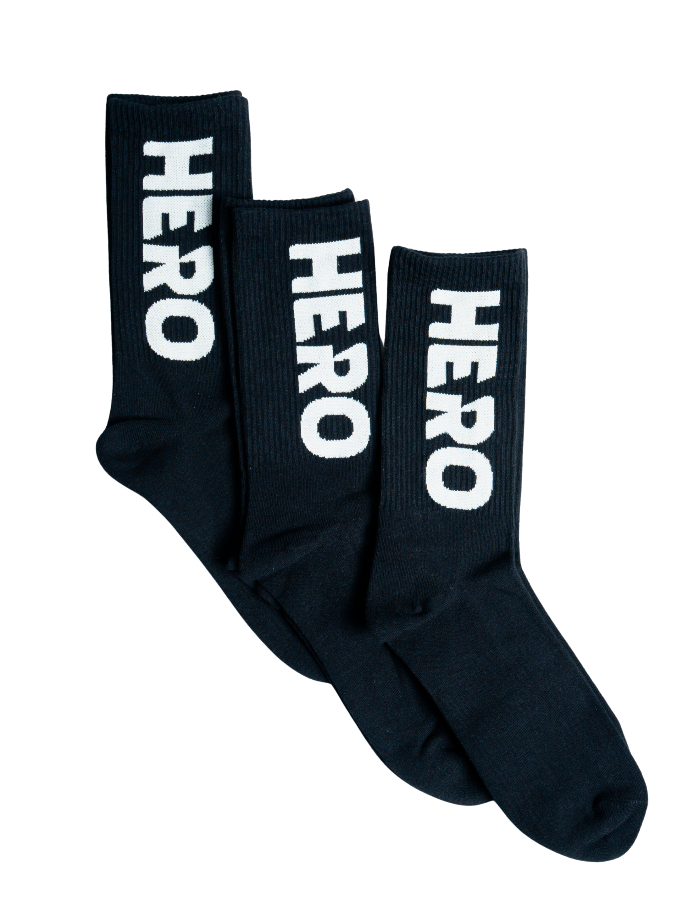 3PACK DE MEDIAS HERO NEGRO