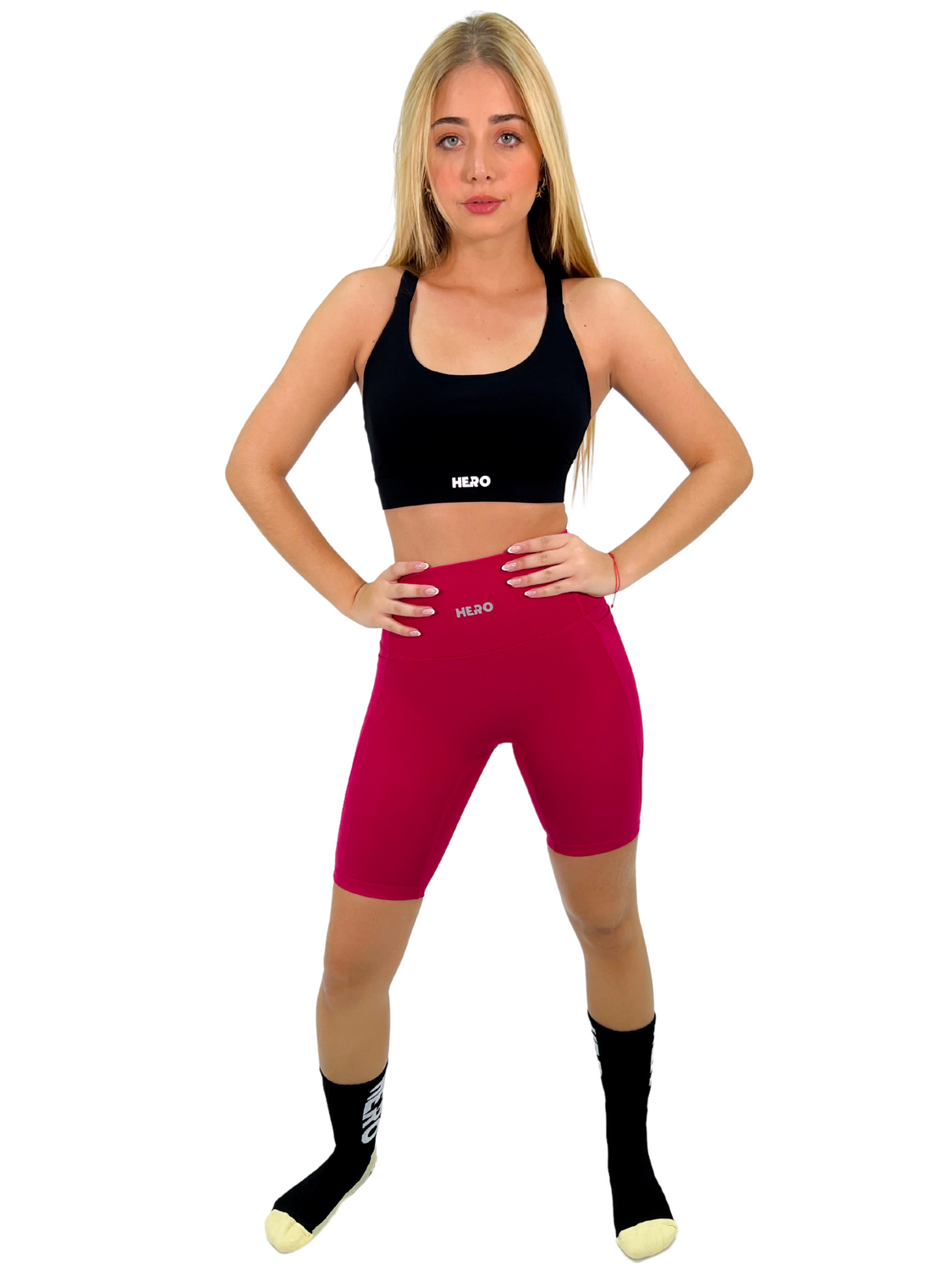 BIKER DEPORTIVO DE DAMA CON BOLSILLOS FUCSIA