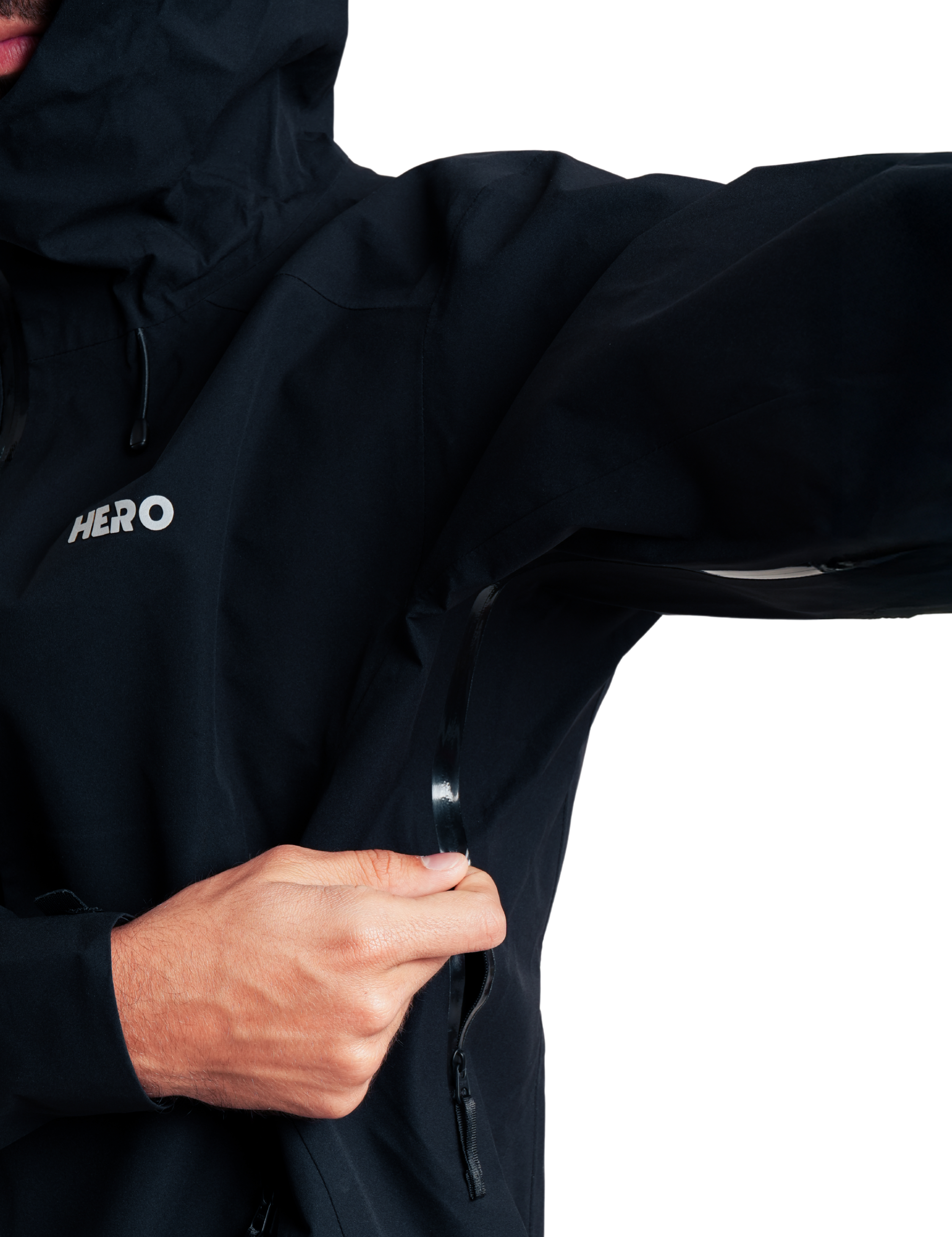 CHAQUETA IMPERMEABLE GORE-TEX HERO NEGRO