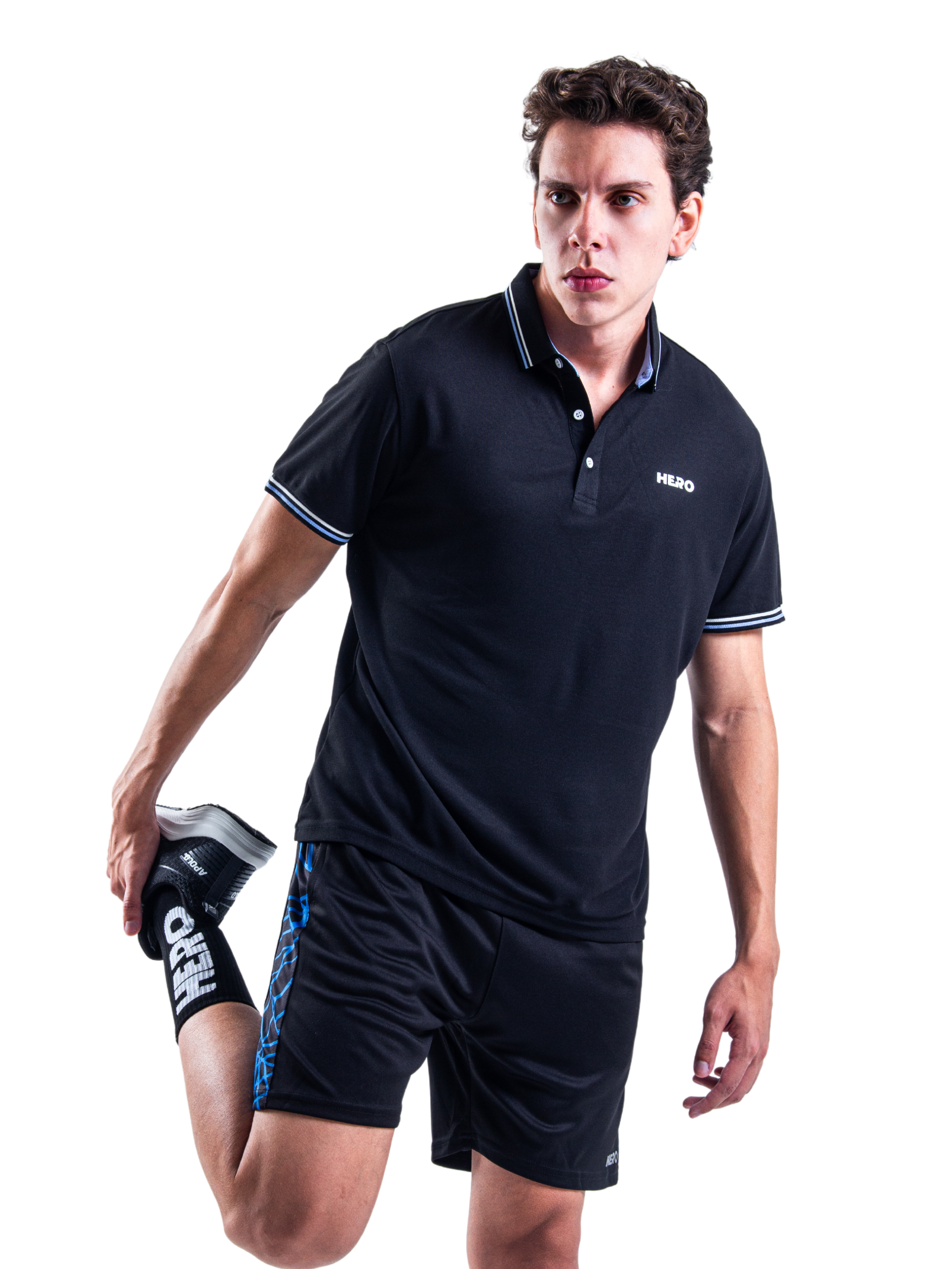 CHEMISE POLO 3 BOTONES GOLF HERO NEGRO