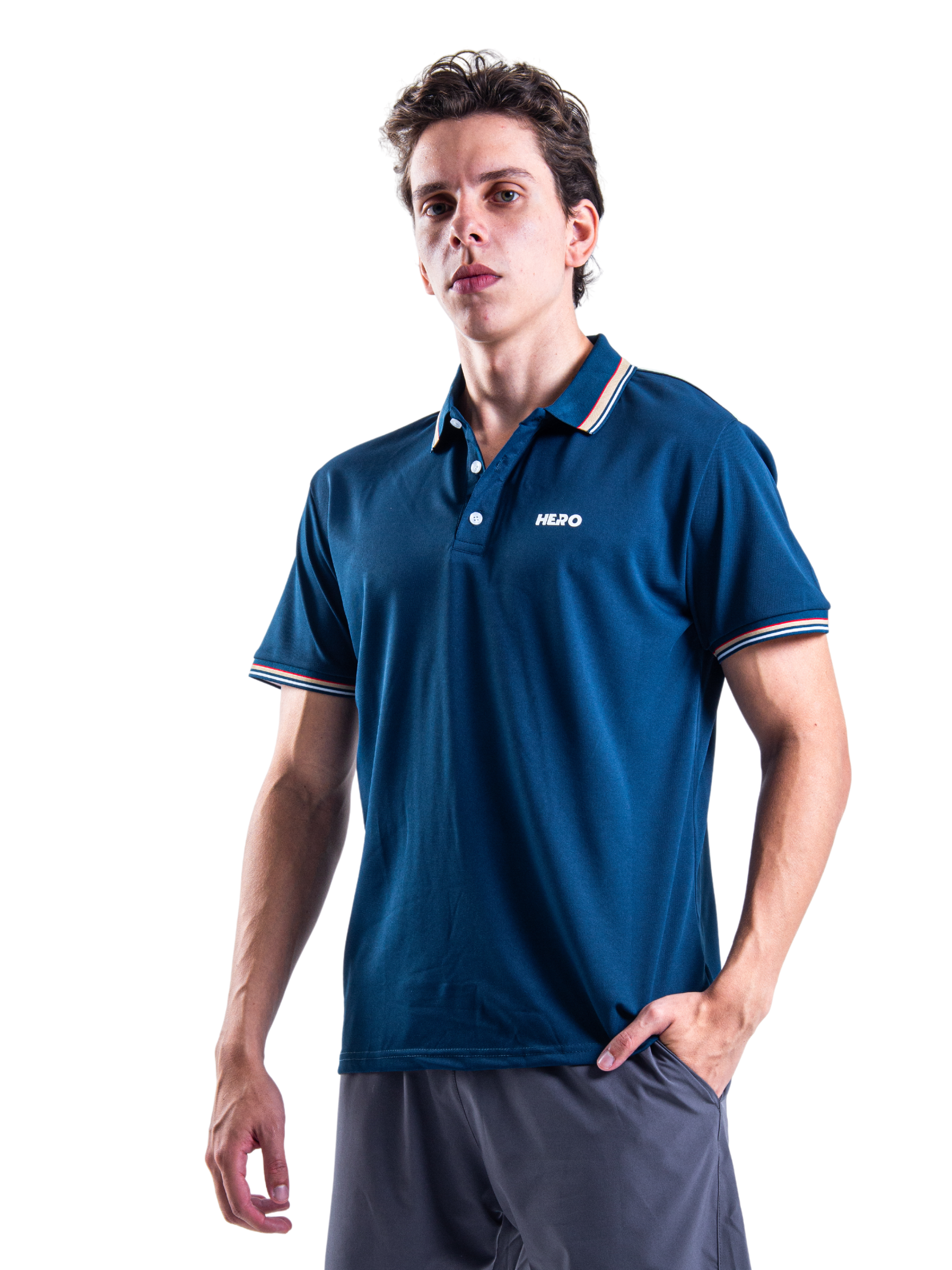 CHEMISE POLO 3 BOTONES AJUSTADA GOLF HERO AZUL NAVY