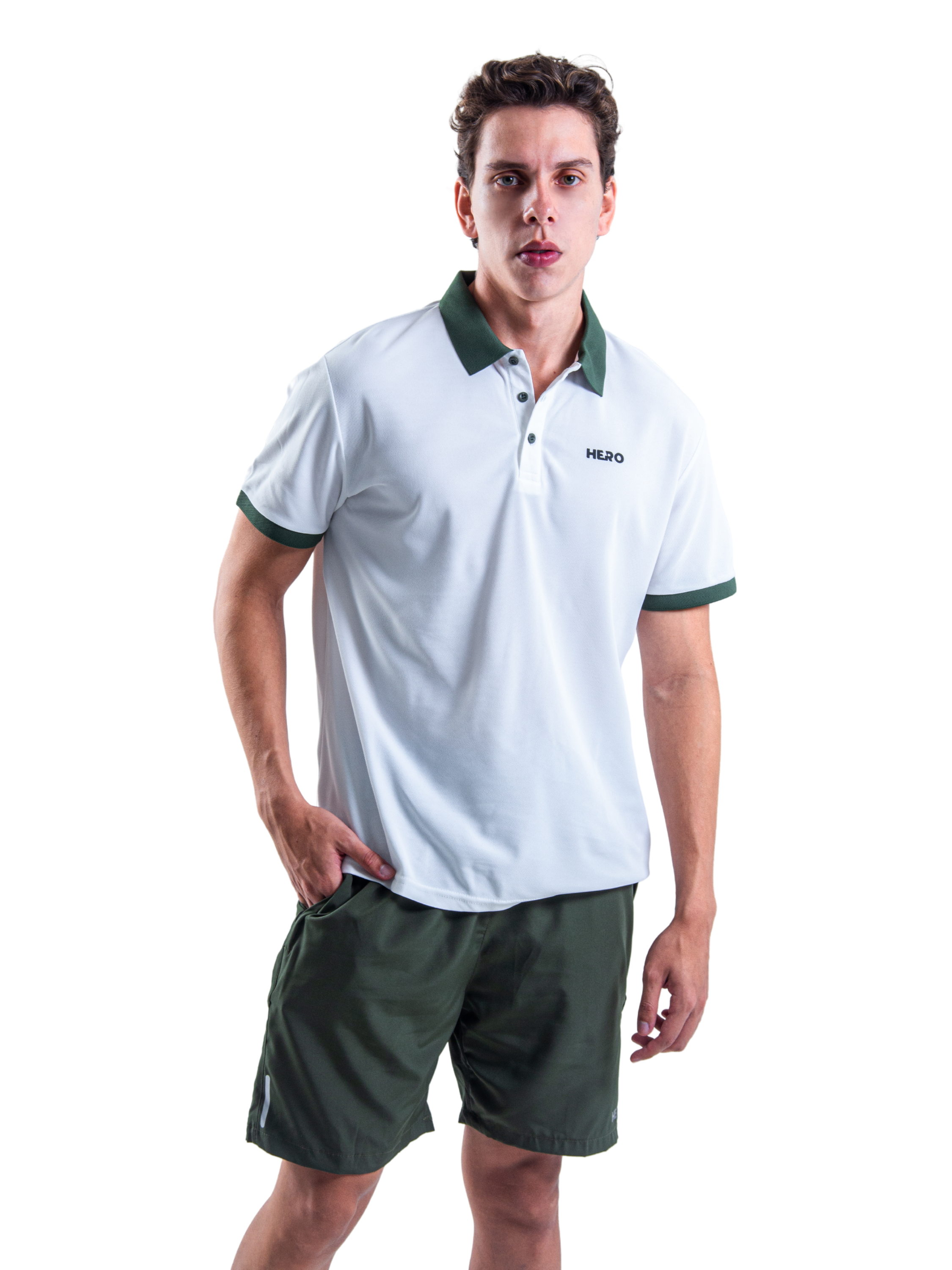 CHEMISE POLO 3 BOTONES AJUSTADA GOLF MVP HERO BLANCO