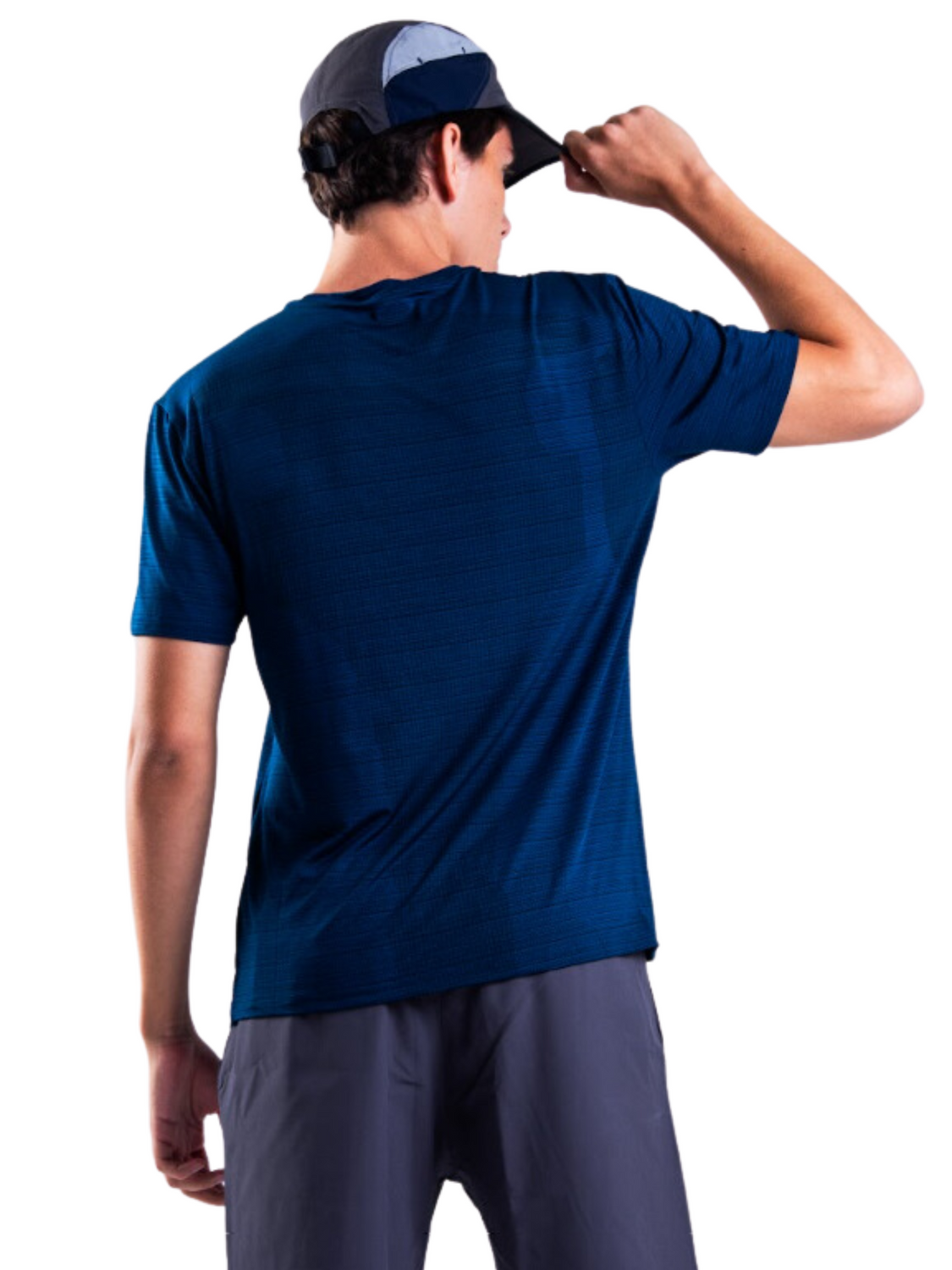 FRANELA DE CABALLERO LIGERA CON LINEA EN V HERO AZUL NAVY