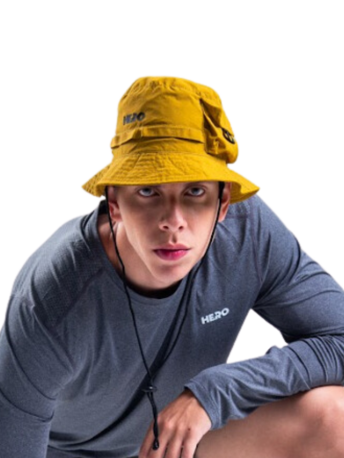 SOMBRERO PLEGABLE PARA PESCA HERO AMARILLO