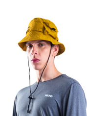 SOMBRERO PLEGABLE PARA PESCA HERO AMARILLO