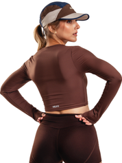 ACTIVE FLOW CROP TOP HERO MARRON