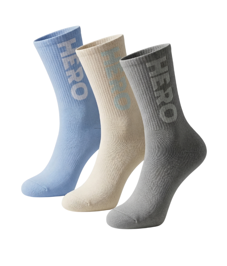 3PACK MEDIAS HERO GRIS