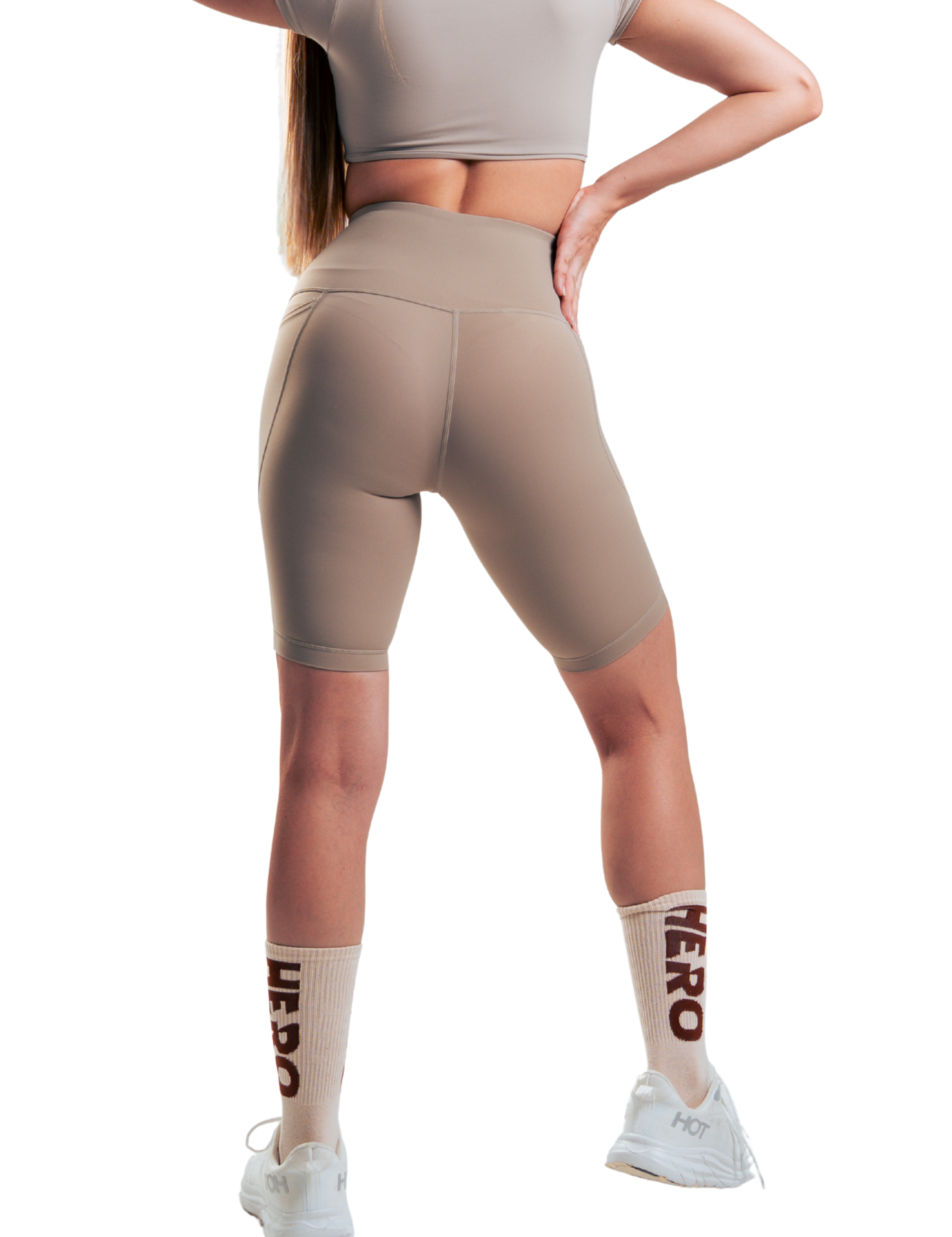 BIKER DE DAMA CON BOLSILLOS BEIGE