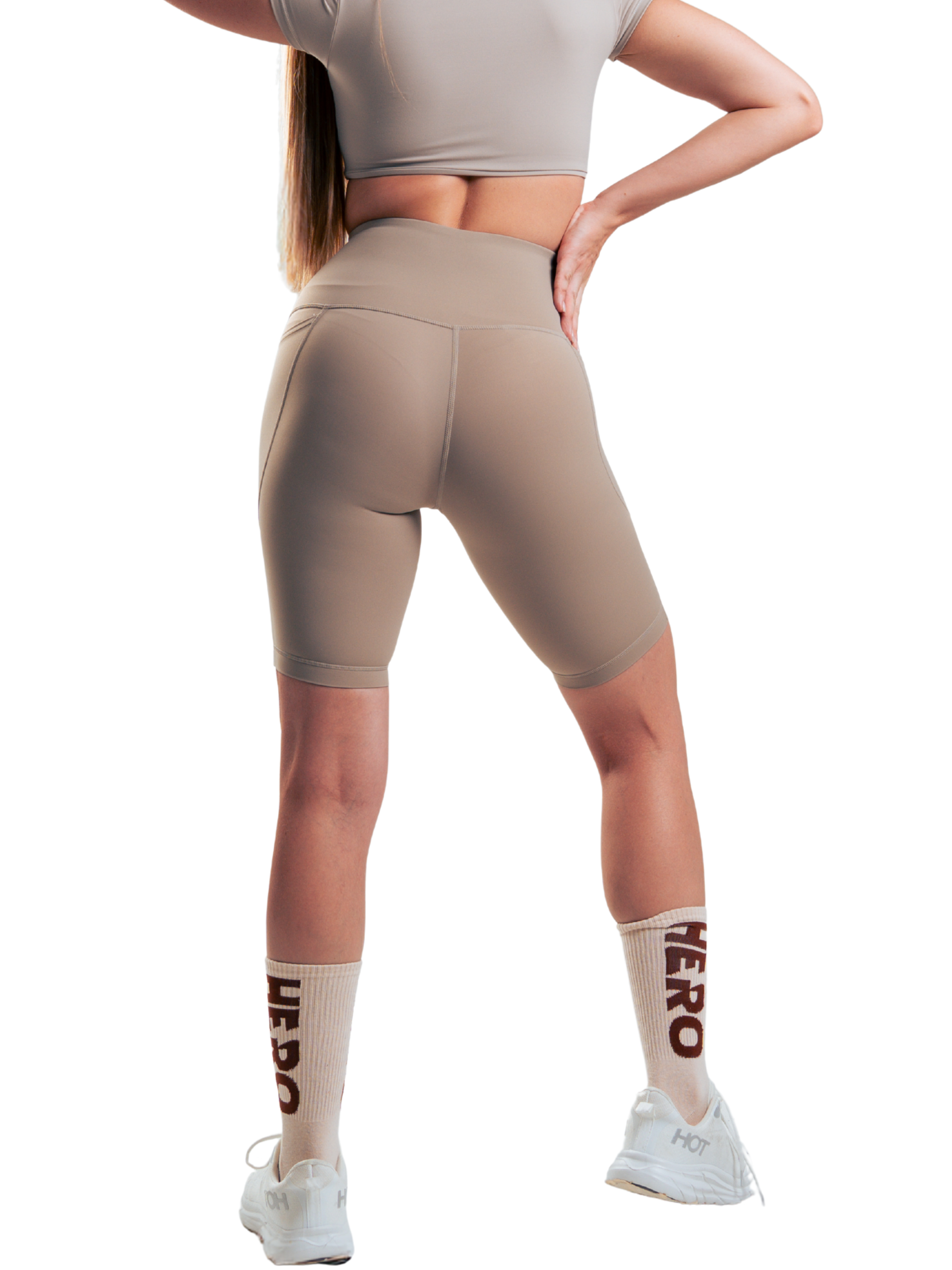 BIKER DE DAMA CON BOLSILLOS BEIGE