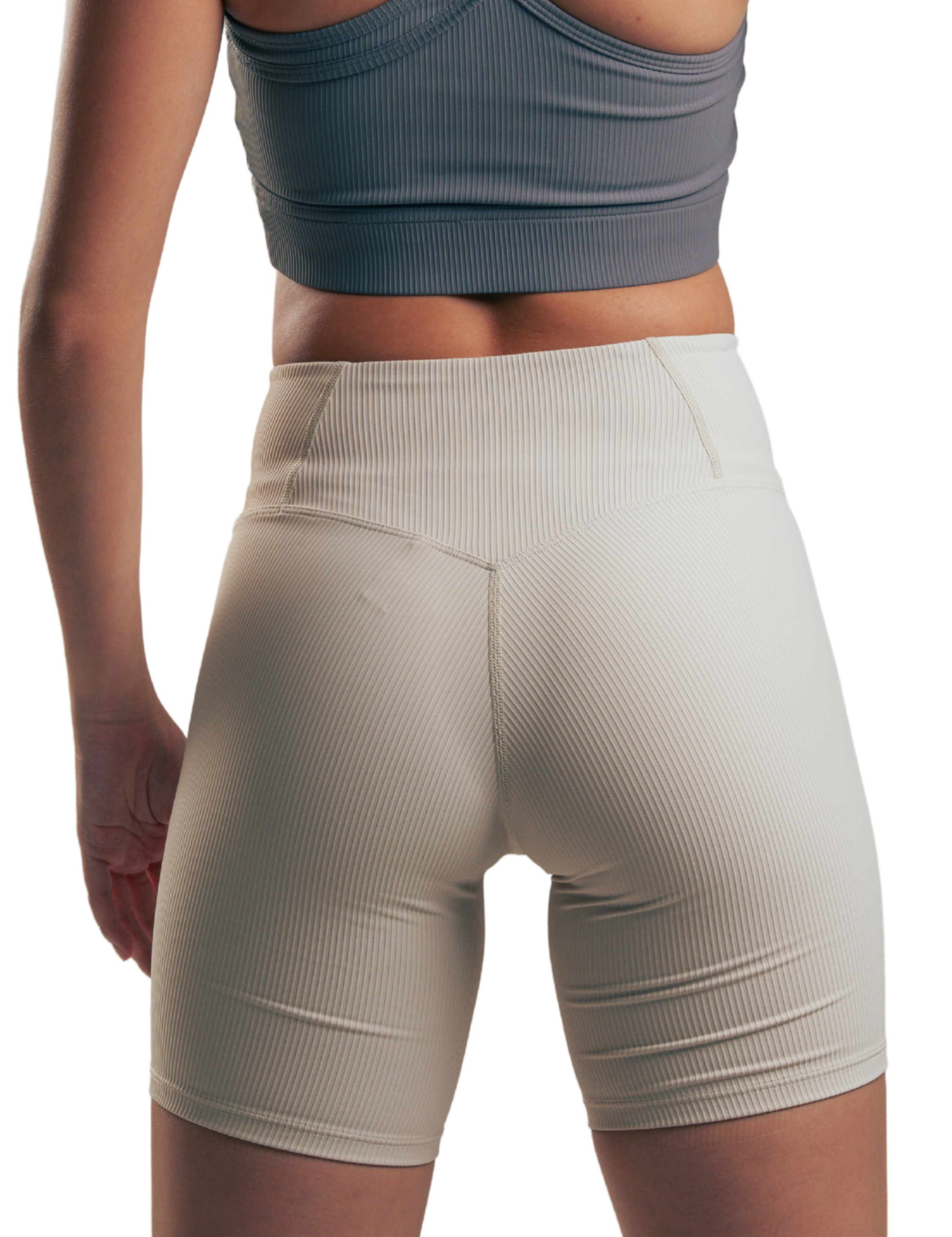 BIKER RIBBED FIT HERO BEIGE