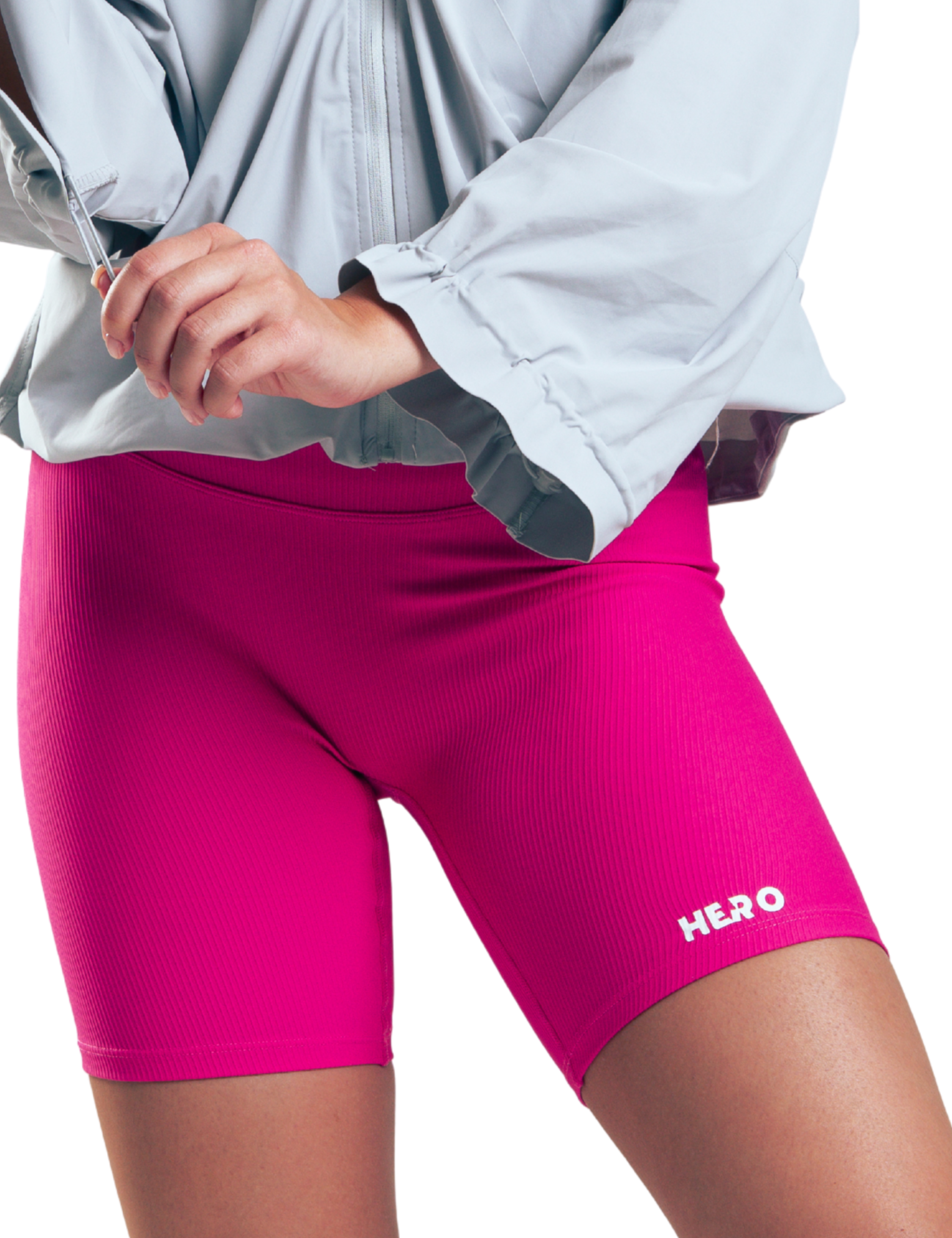 BIKER RIBBED FIT HERO FUCSIA