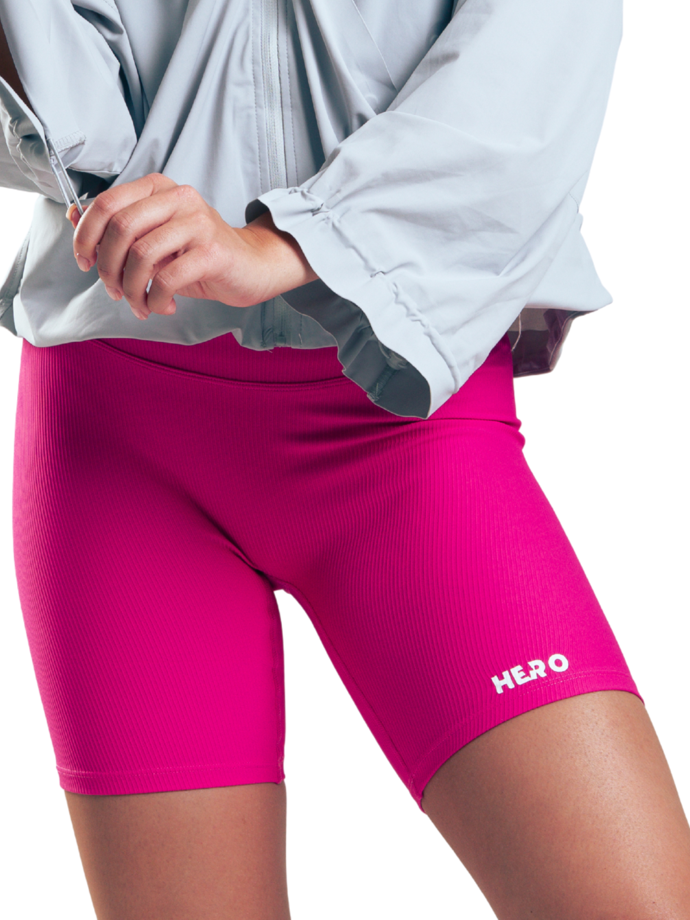 BIKER RIBBED FIT HERO FUCSIA