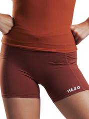 BIKER V WAIST FIT HERO MARRON