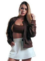 BOMBER BASIC FIT MARRON