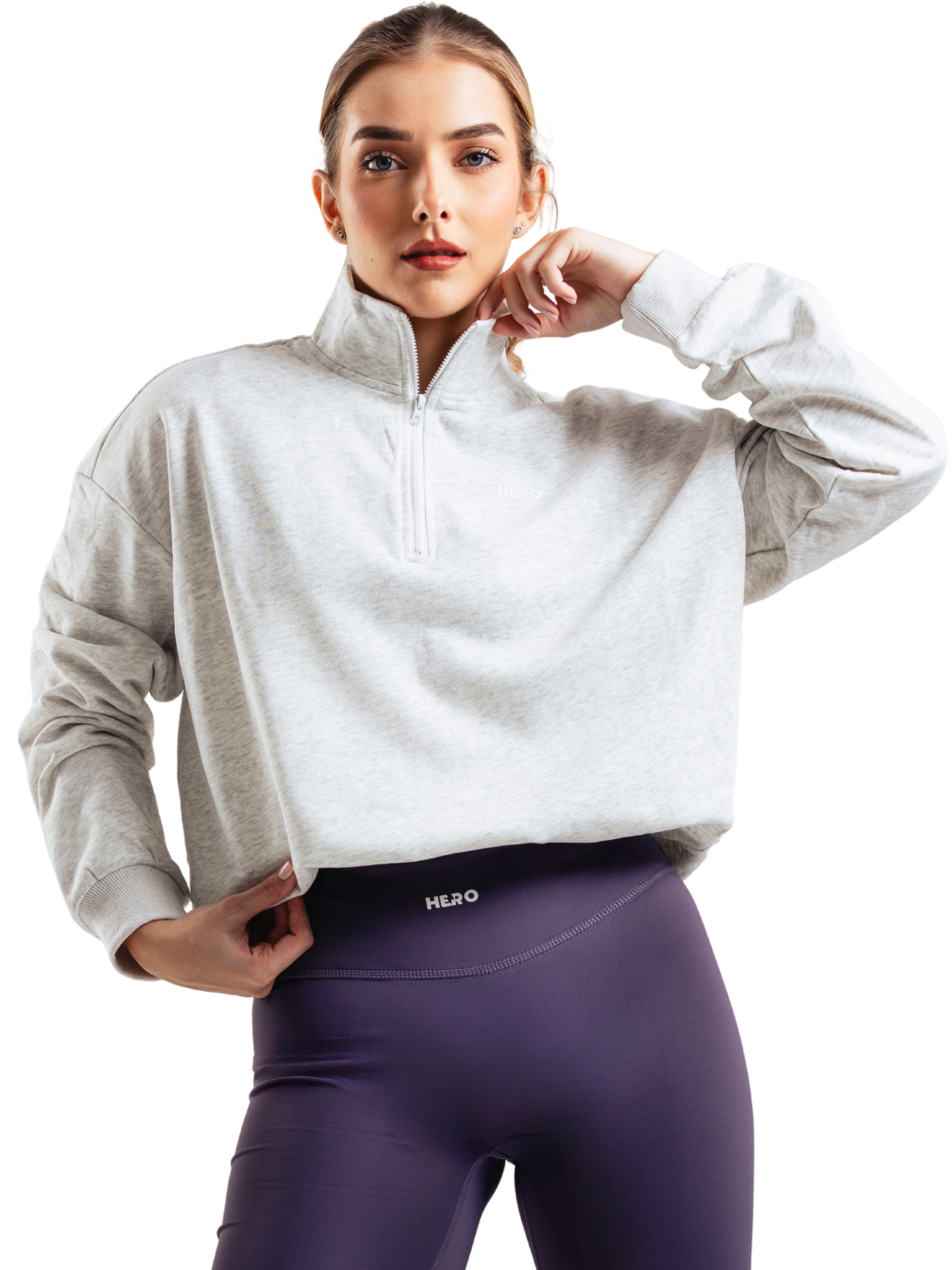 BUZO CROP FIT HERO BLANCO