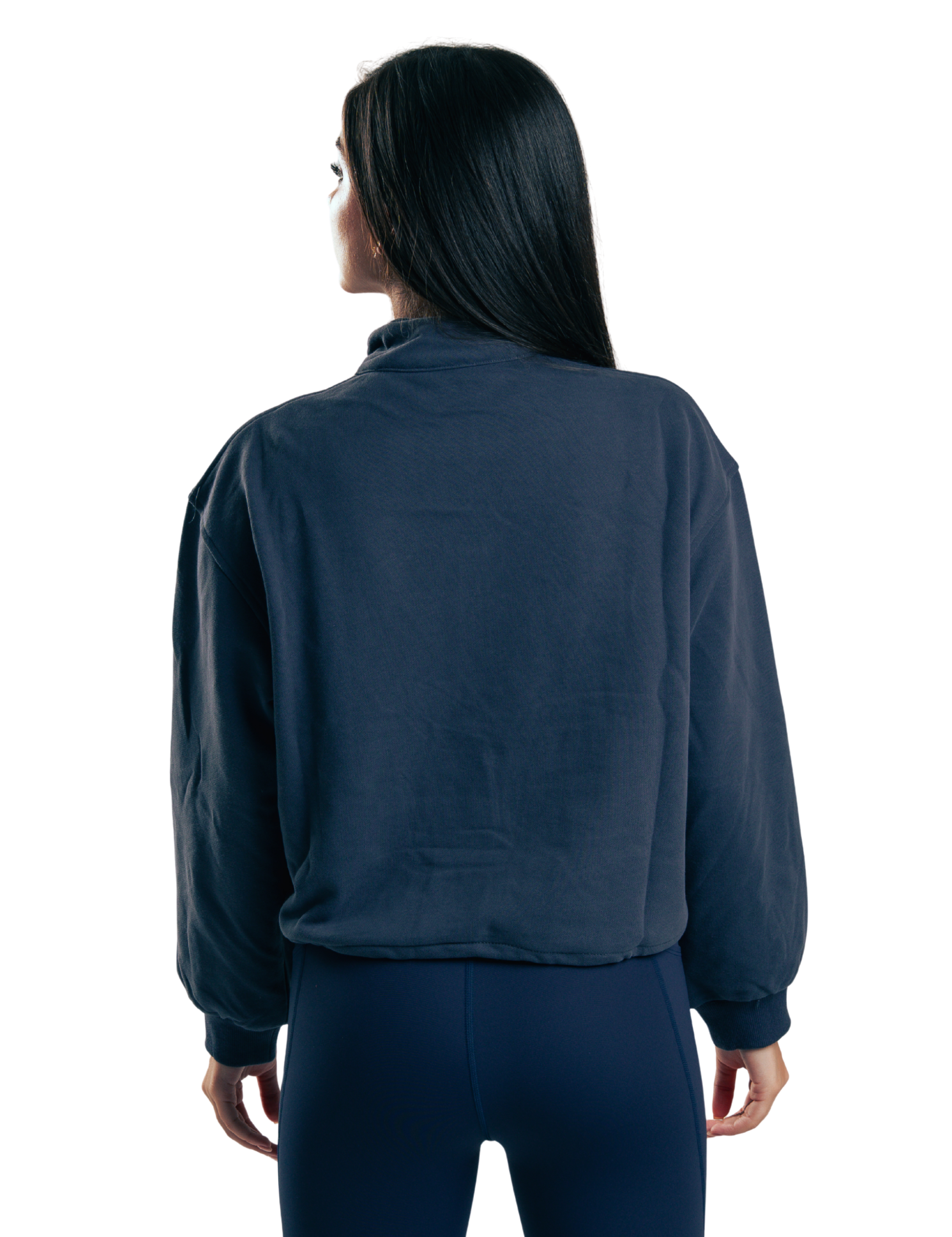 CHAQUETA CROP ZIPPER HERO GRIS OSCURO