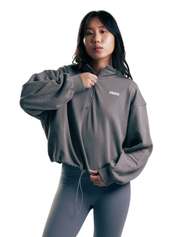 CHAQUETA CROP ZIPPER HERO GRIS