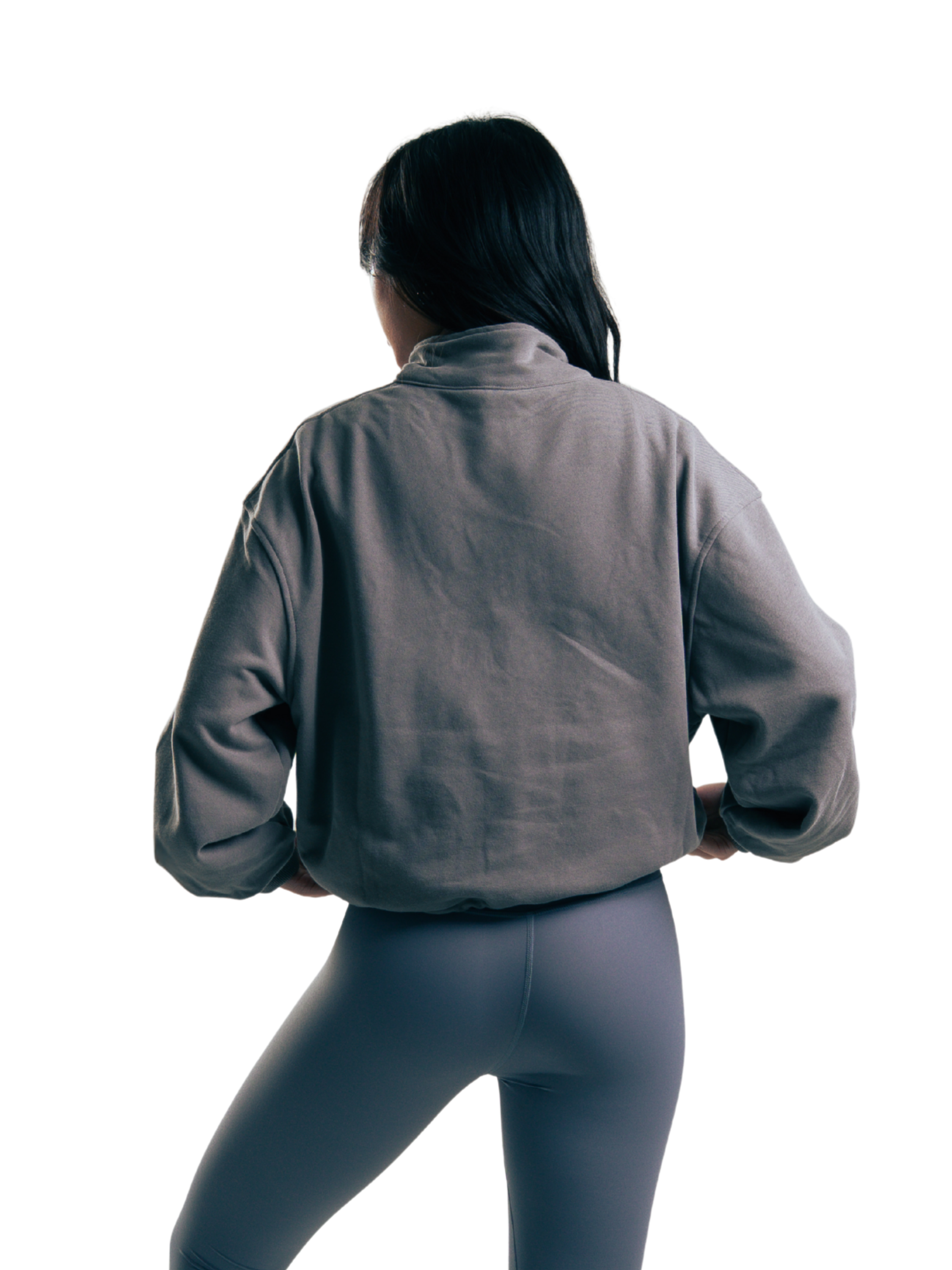 CHAQUETA CROP ZIPPER HERO GRIS