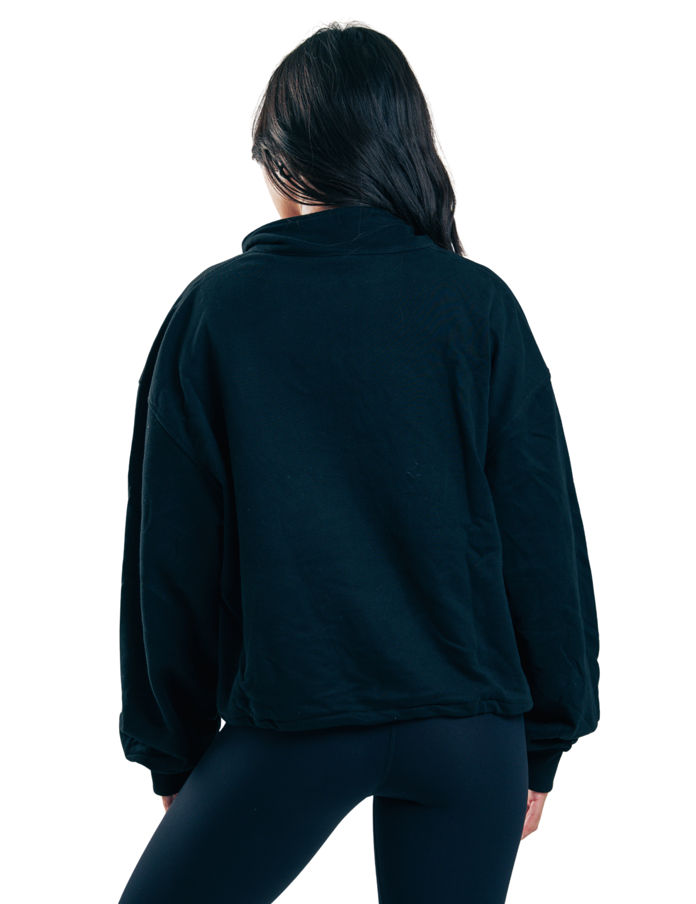 CHAQUETA CROP ZIPPER HERO NEGRO