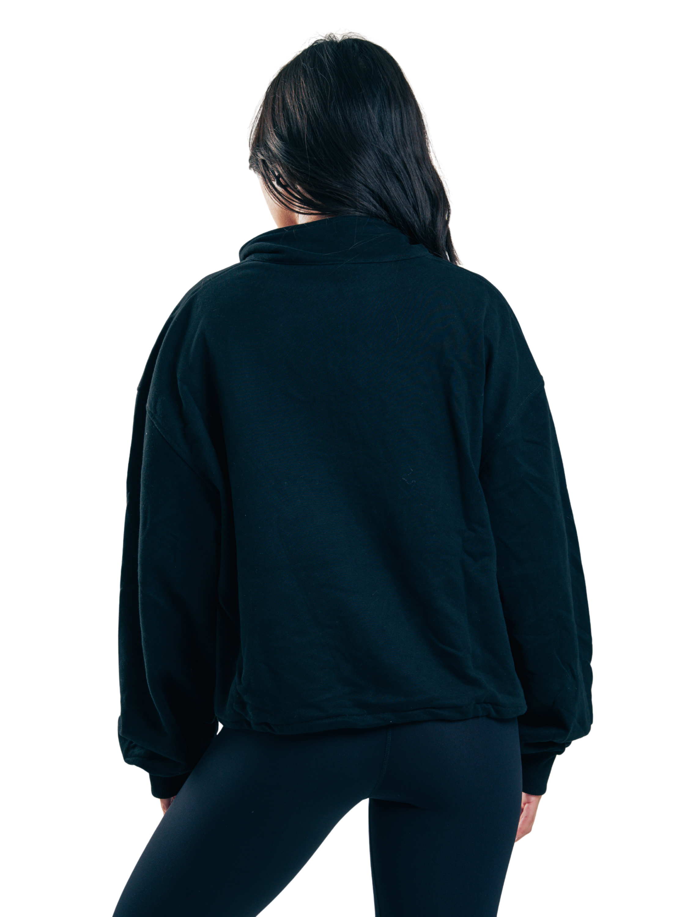 CHAQUETA CROP ZIPPER HERO NEGRO