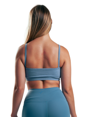 CROP TOP ACANALADO HERO AZUL BEBE