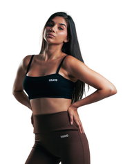 CROP TOP ACANALADO HERO NEGRO