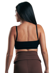 CROP TOP ACANALADO HERO NEGRO