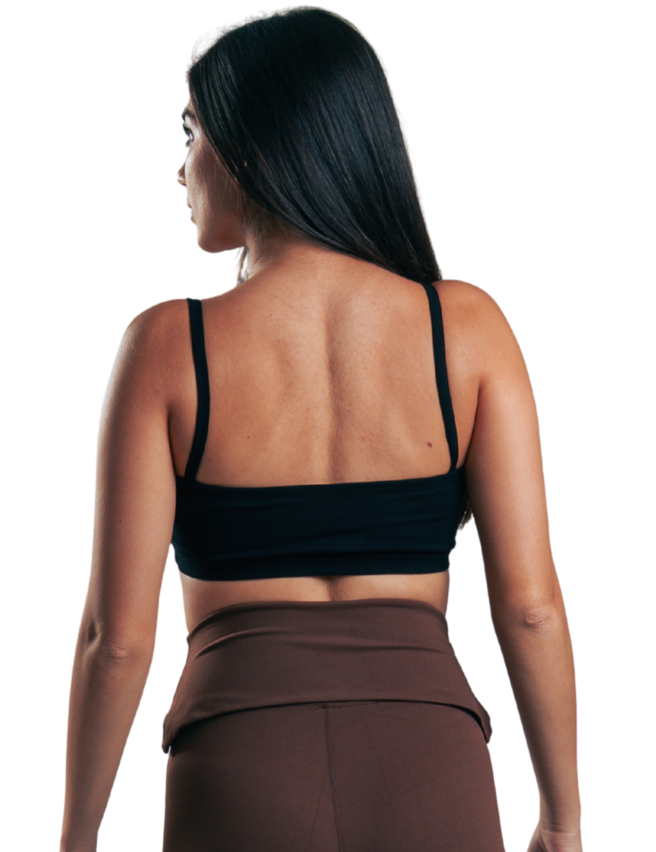 CROP TOP ACANALADO HERO NEGRO