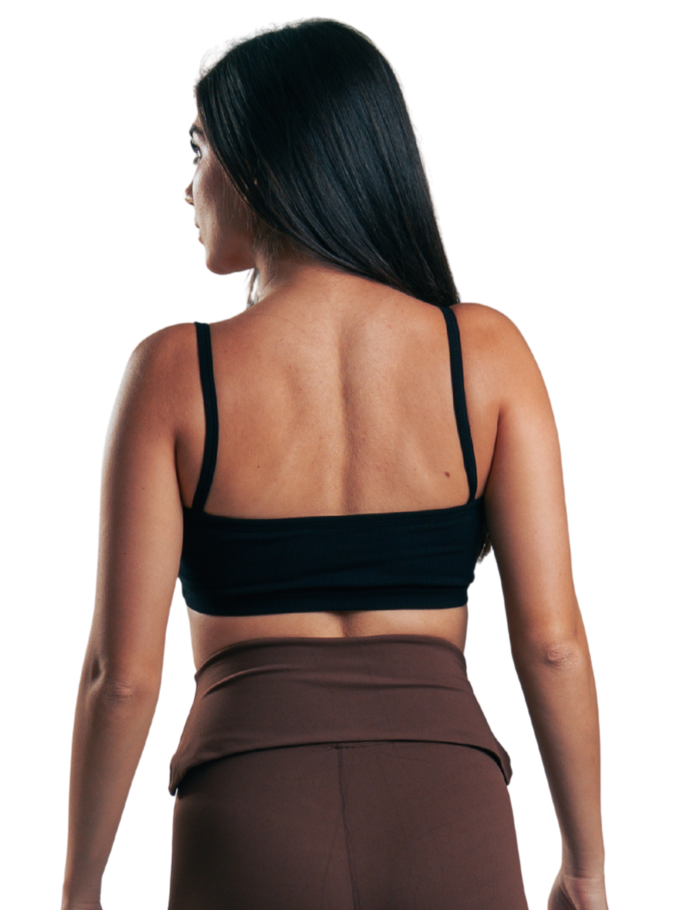 CROP TOP ACANALADO HERO NEGRO