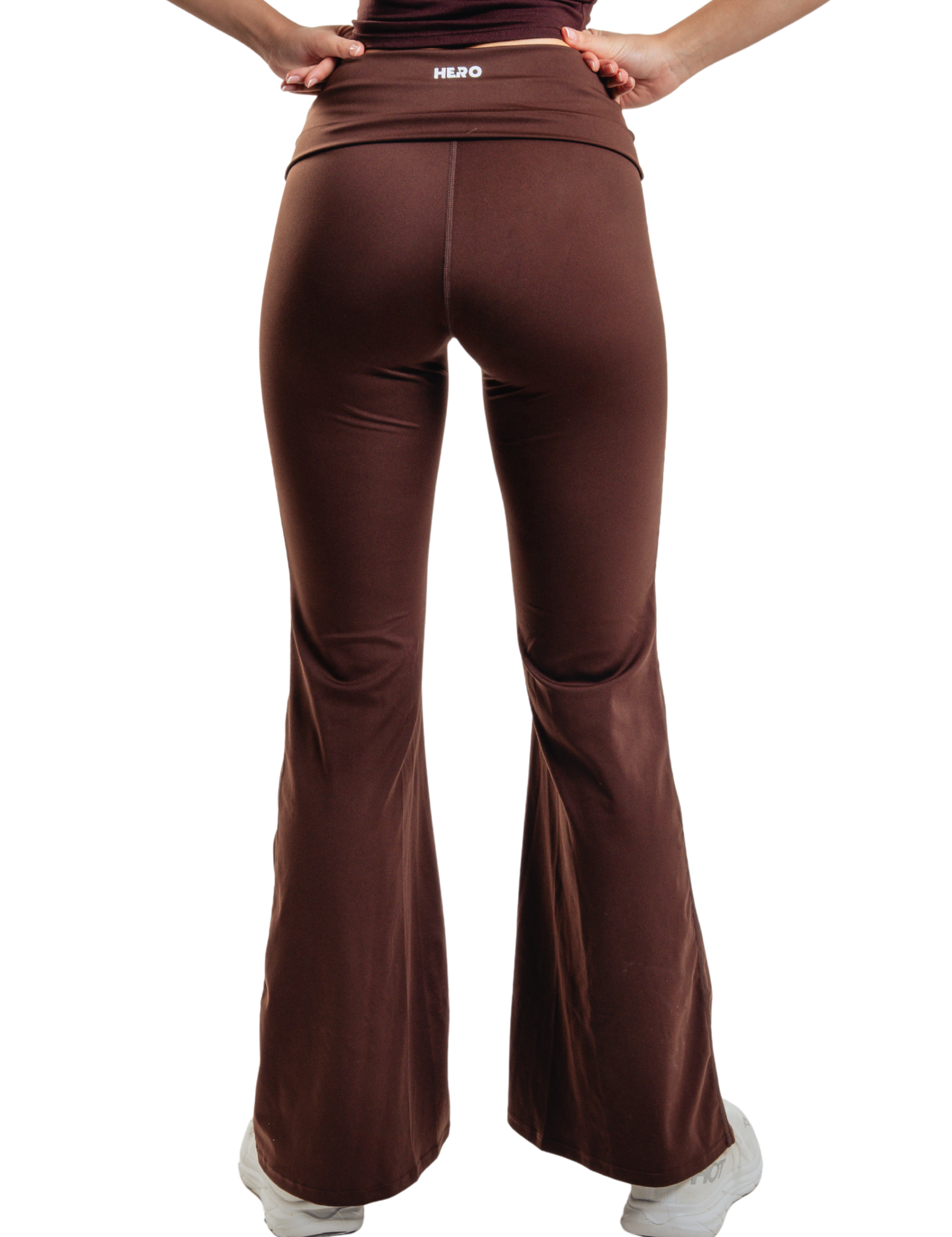 CROSS FLARE LEGGINGS HERO MARRON