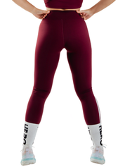 DUAL STRIPE LEGGINGS HERO VINOTINTO