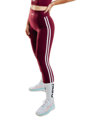 DUAL STRIPE LEGGINGS HERO VINOTINTO