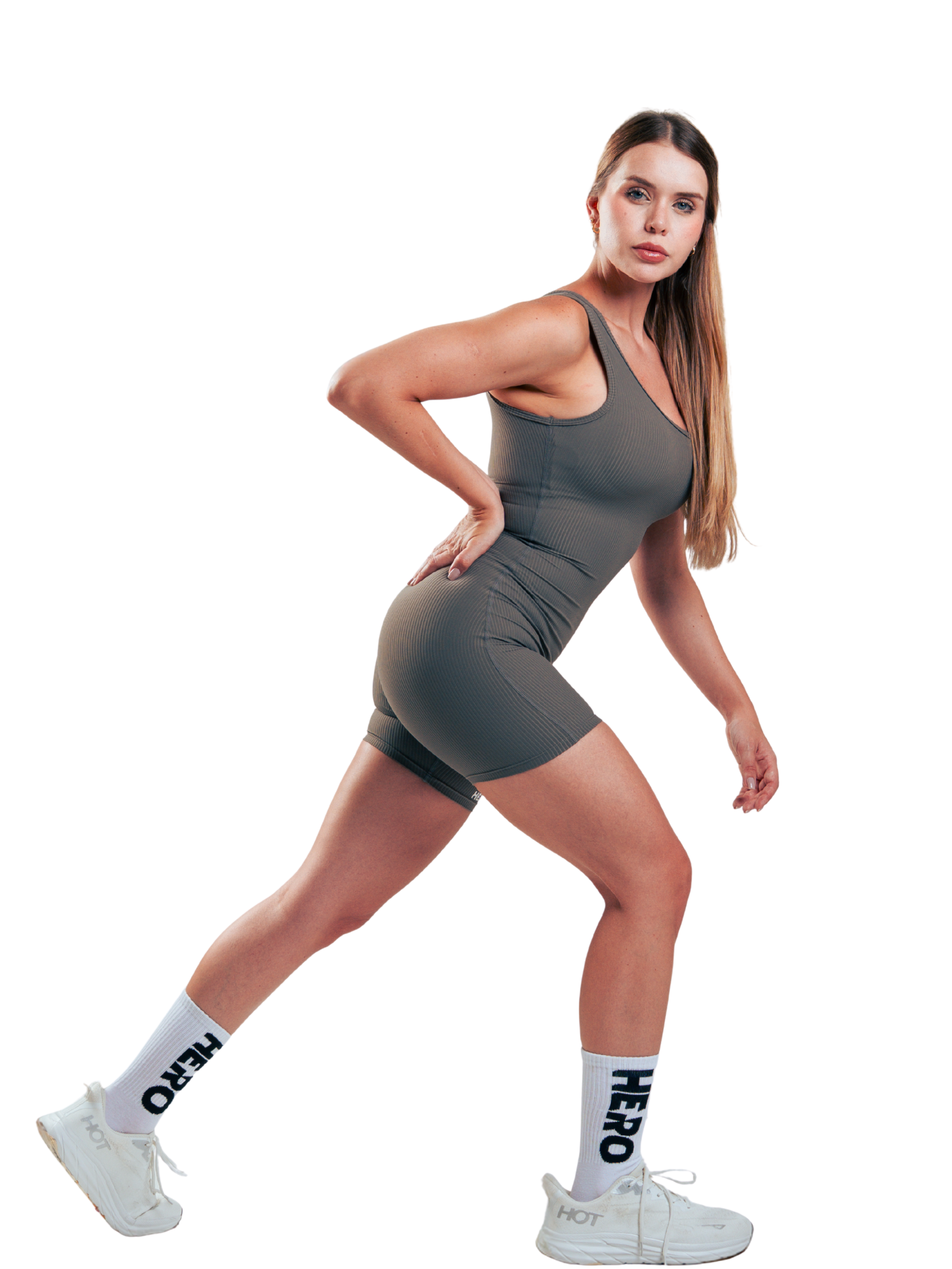 JUMPSUIT SHORT LUNA HERO  GRIS