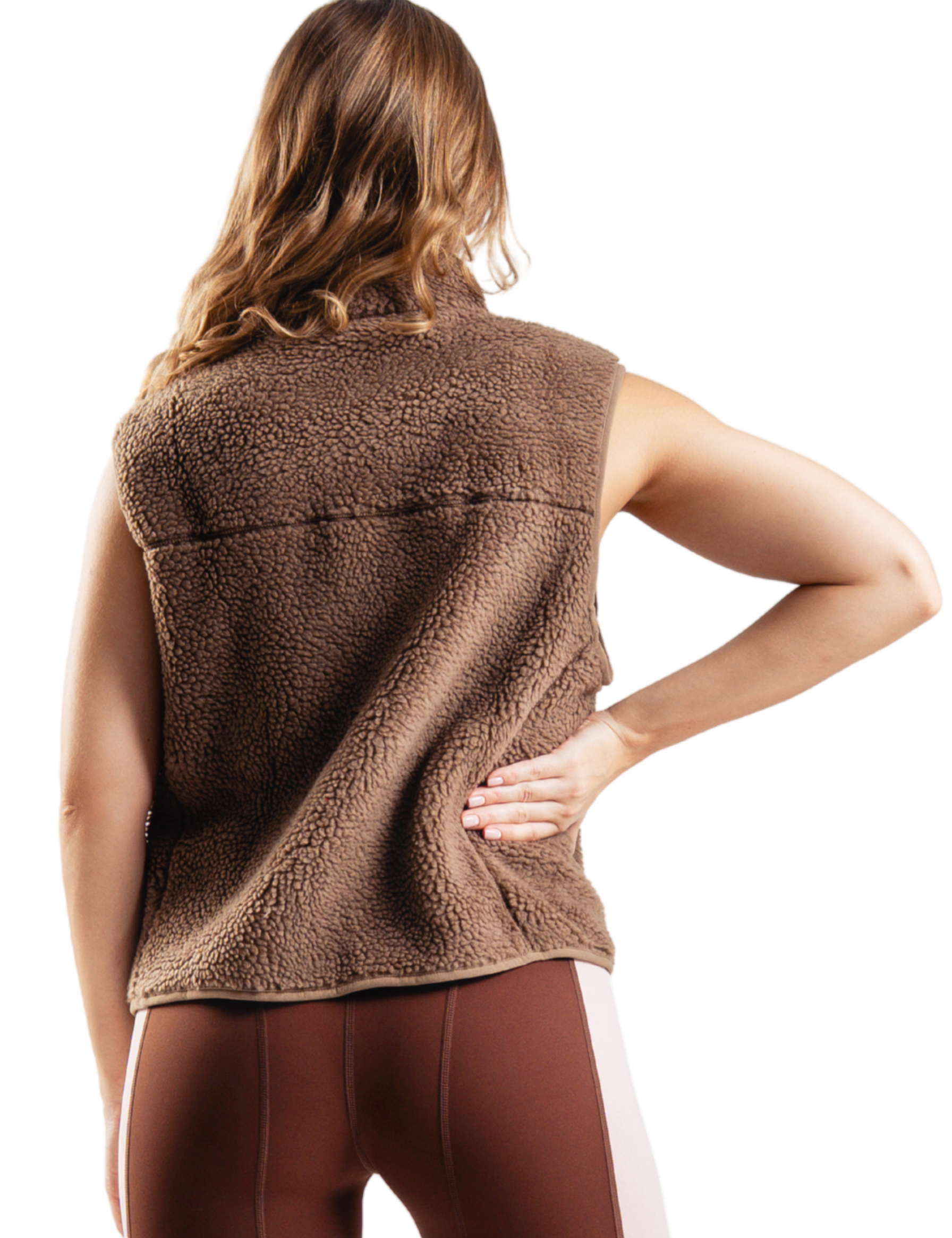 ESSENTIAL SHERPA VEST HERO MARRON