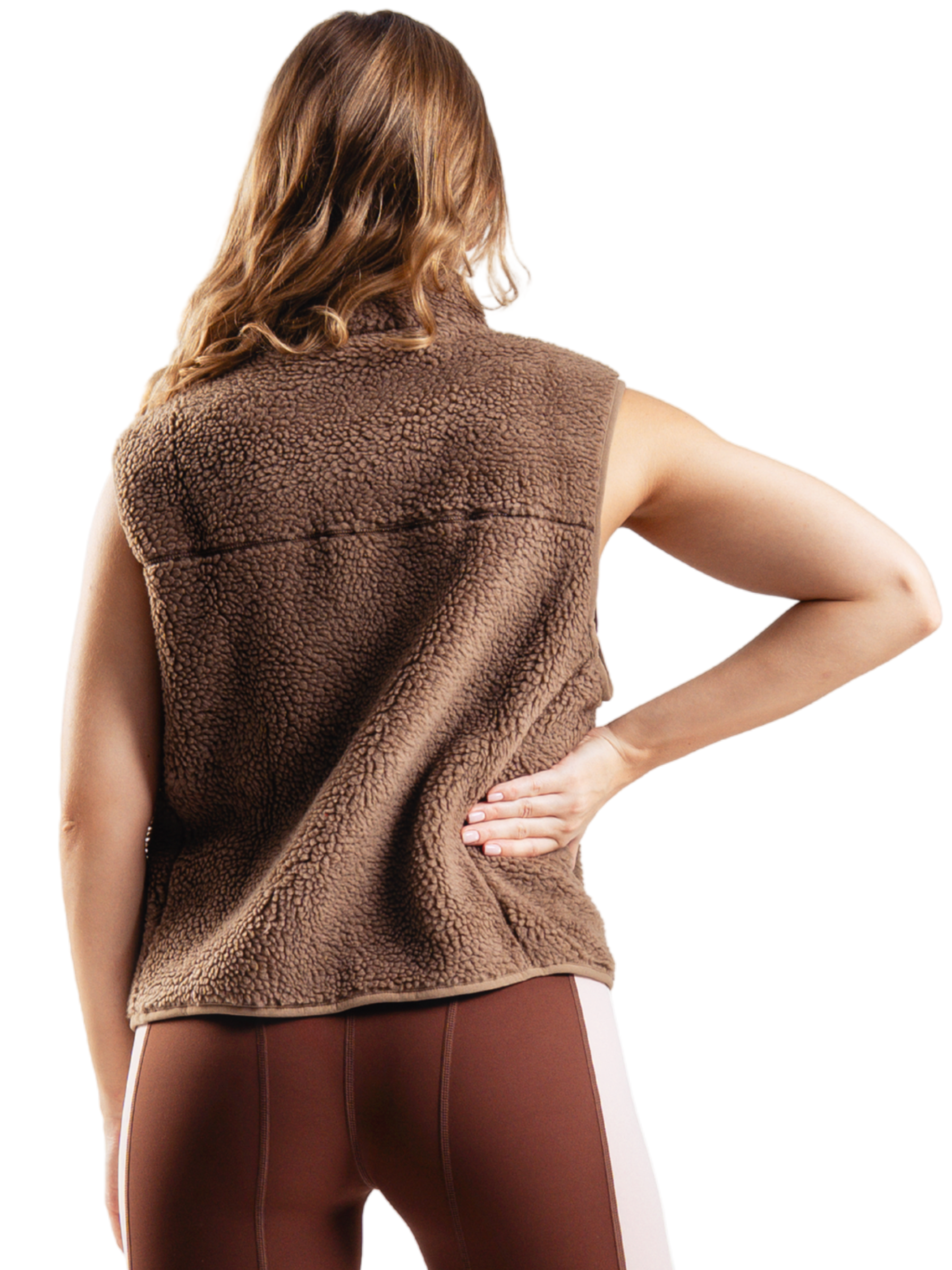 ESSENTIAL SHERPA VEST HERO MARRON