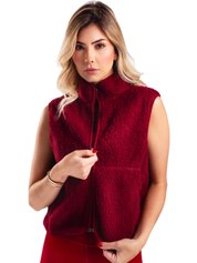ESSENTIAL SHERPA VEST HERO VINOTINTO
