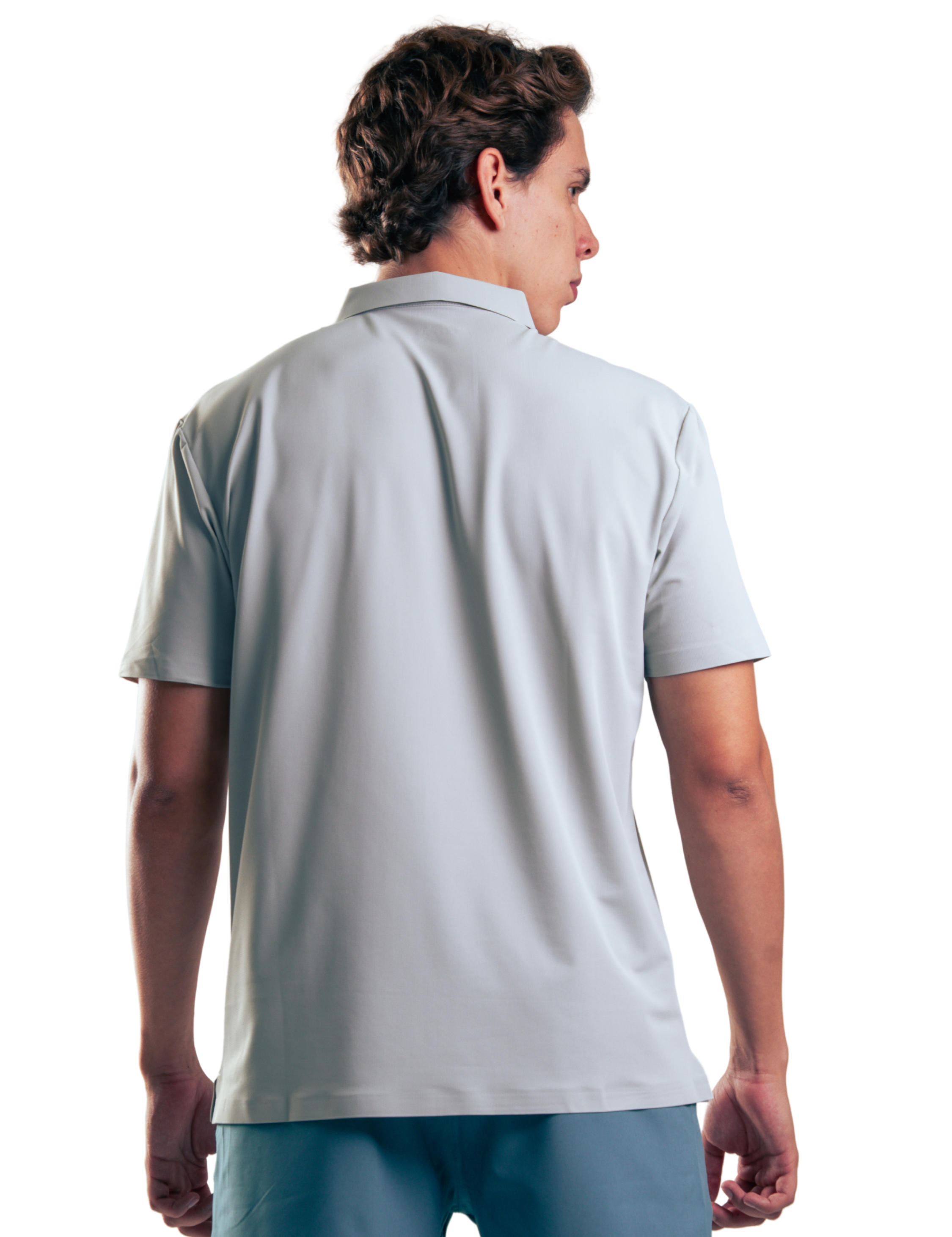 FITNESS POLO HERO GRIS