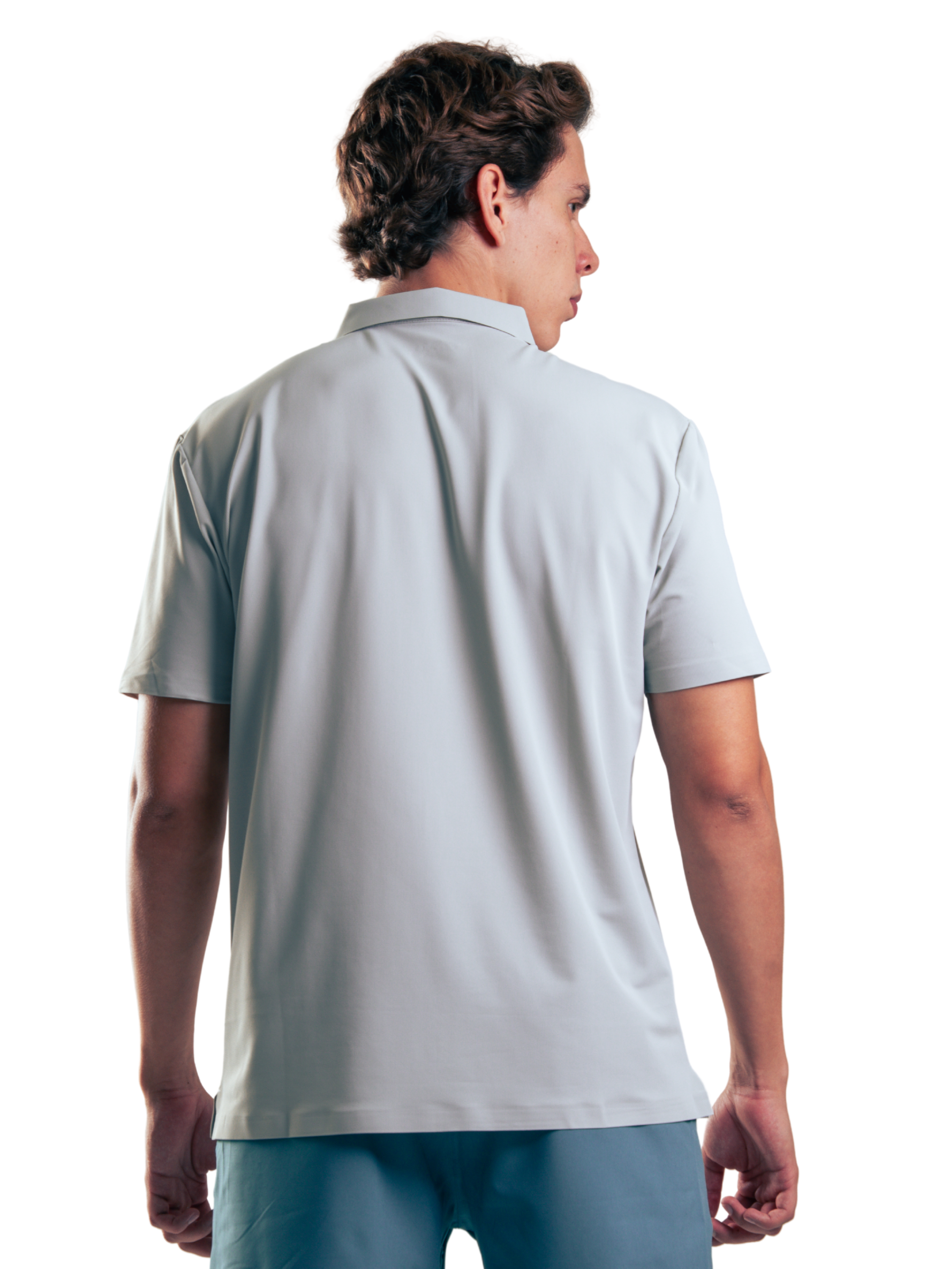 FITNESS POLO HERO GRIS