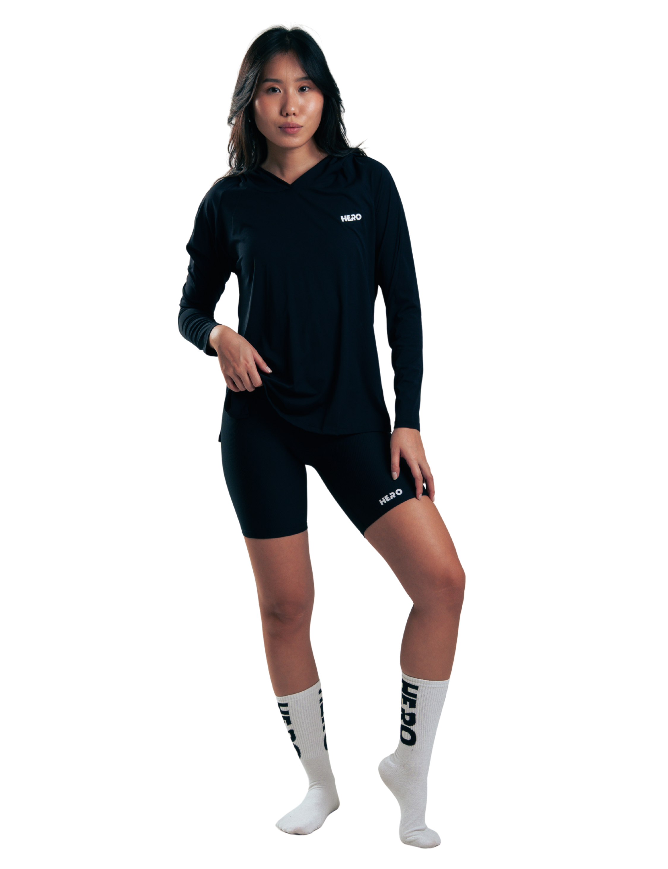 HOODIE FIT TED HERO NEGRO