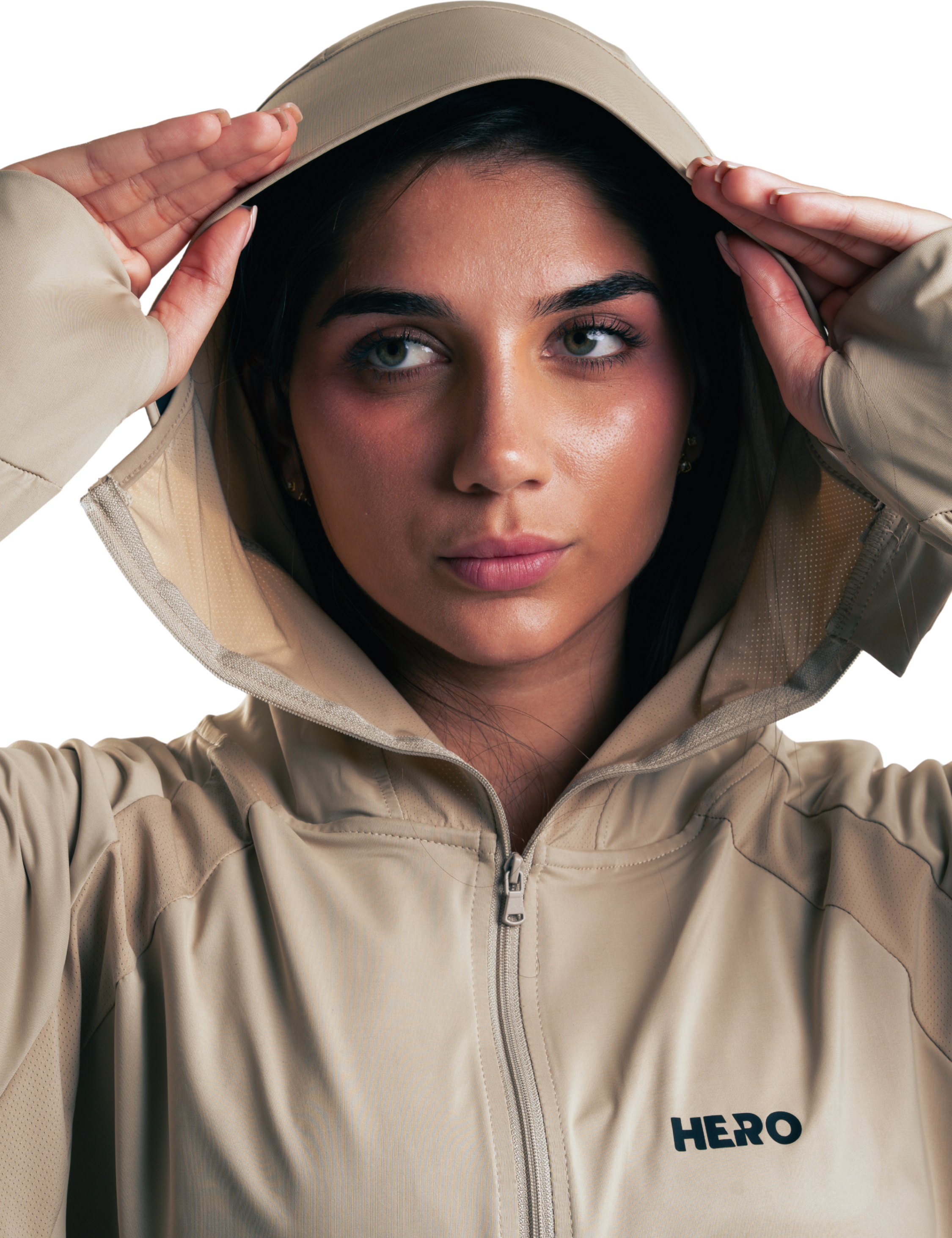 HOODIE GAITER UV HERO TAUPE