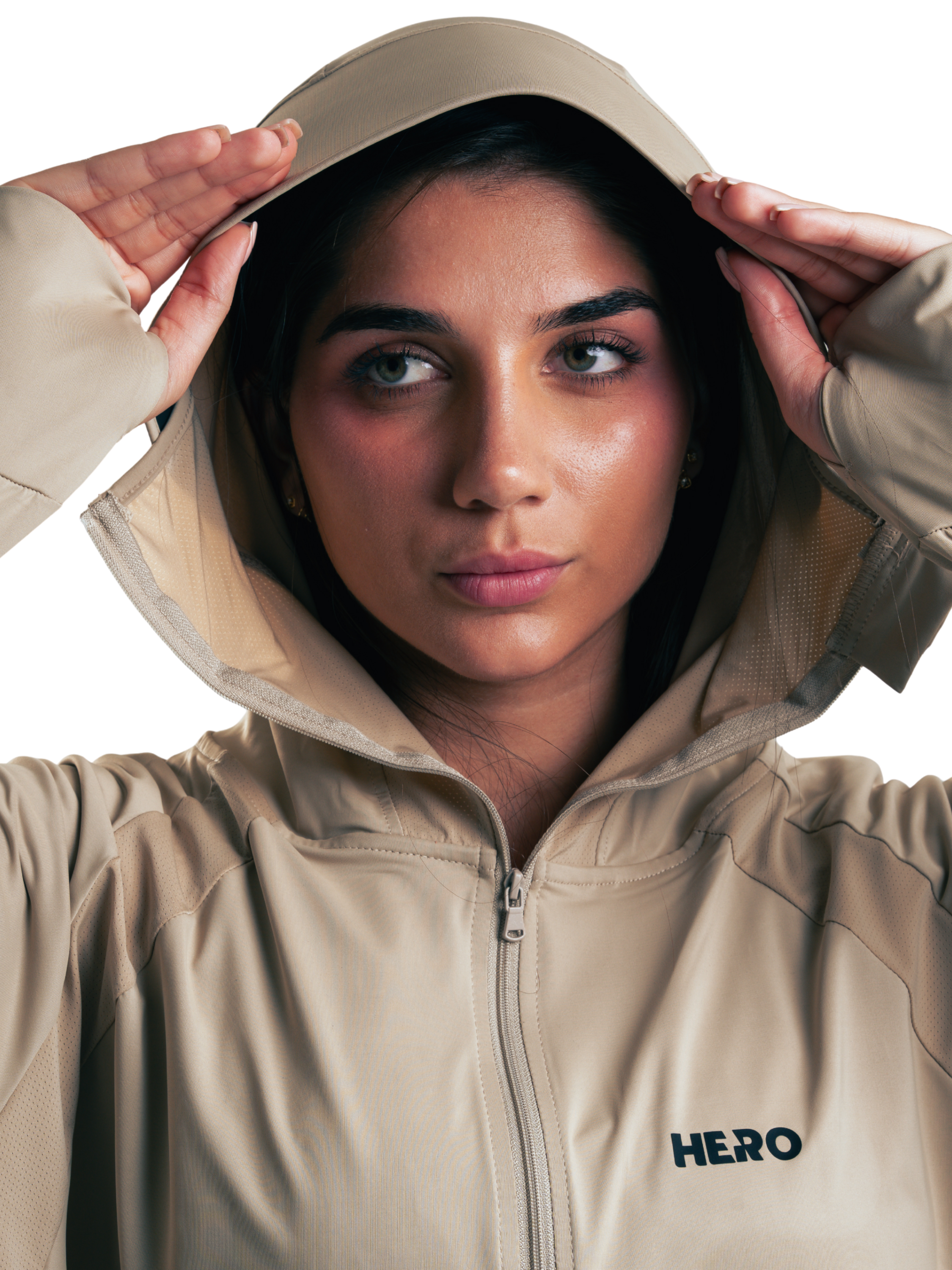 HOODIE GAITER UV HERO TAUPE