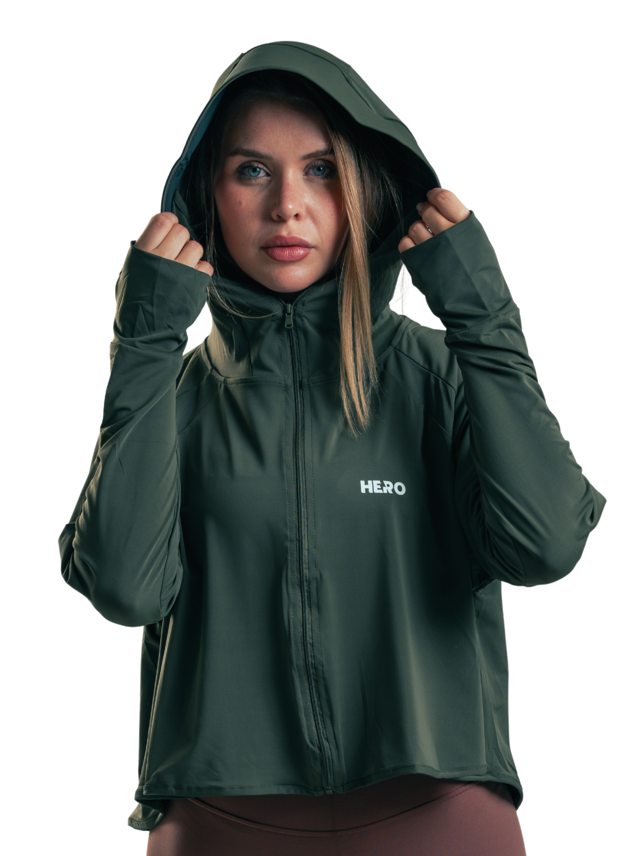 HOODIE GAITER UV HERO VERDE