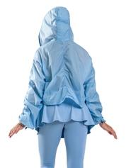 JACKET CROP ZIP HERO AZUL