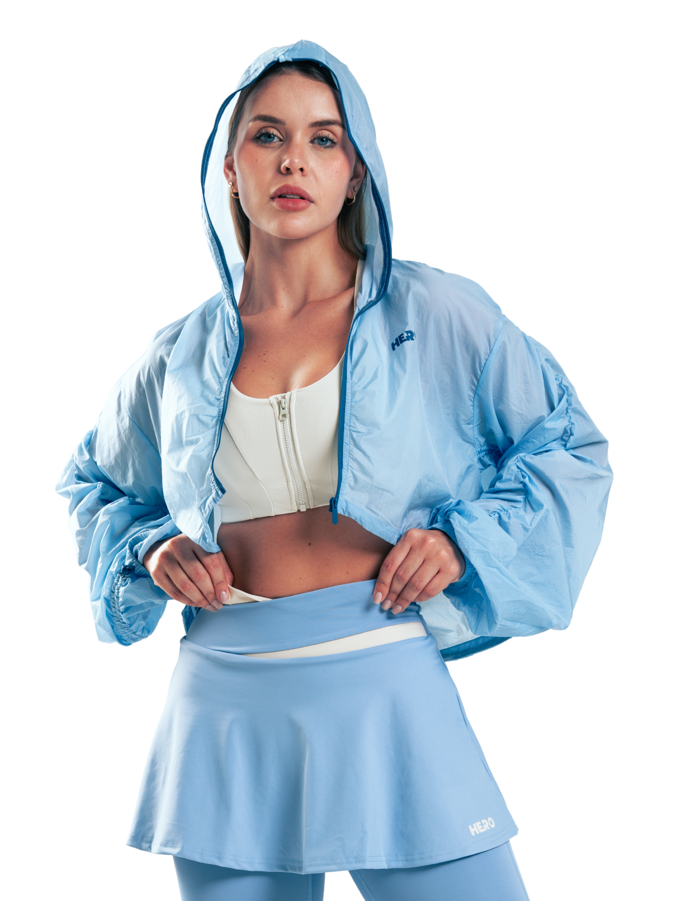 JACKET CROP ZIP HERO AZUL – Hero Activewear