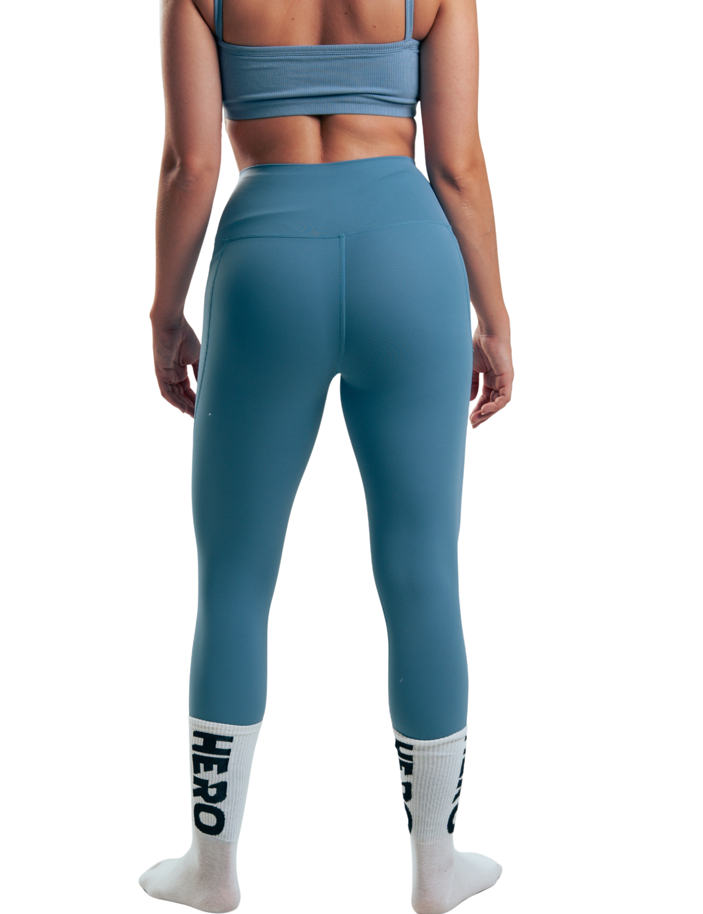 LEGGINS TWO POCKET HERO AZUL BEBE