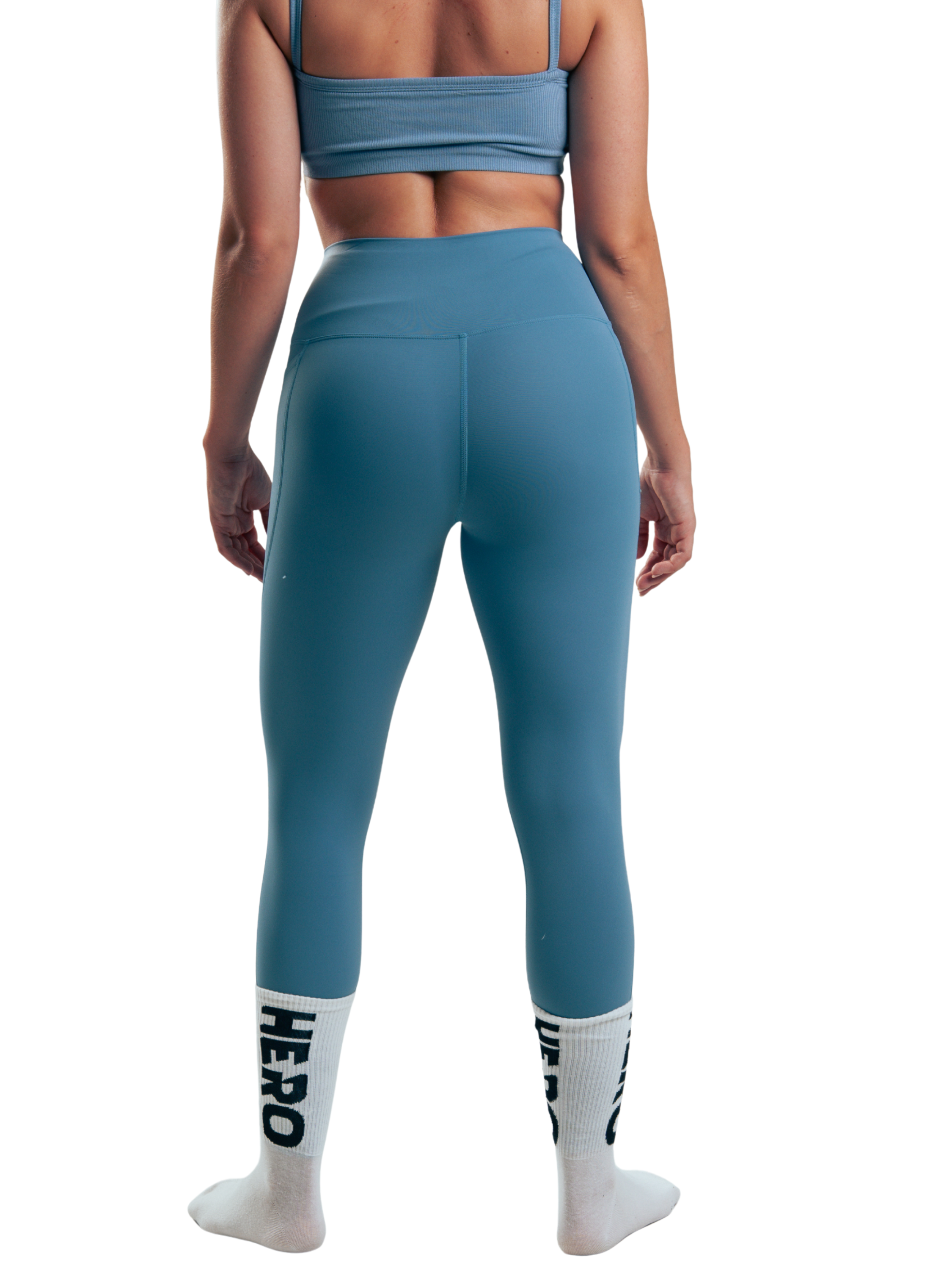 LEGGINS TWO POCKET HERO AZUL BEBE