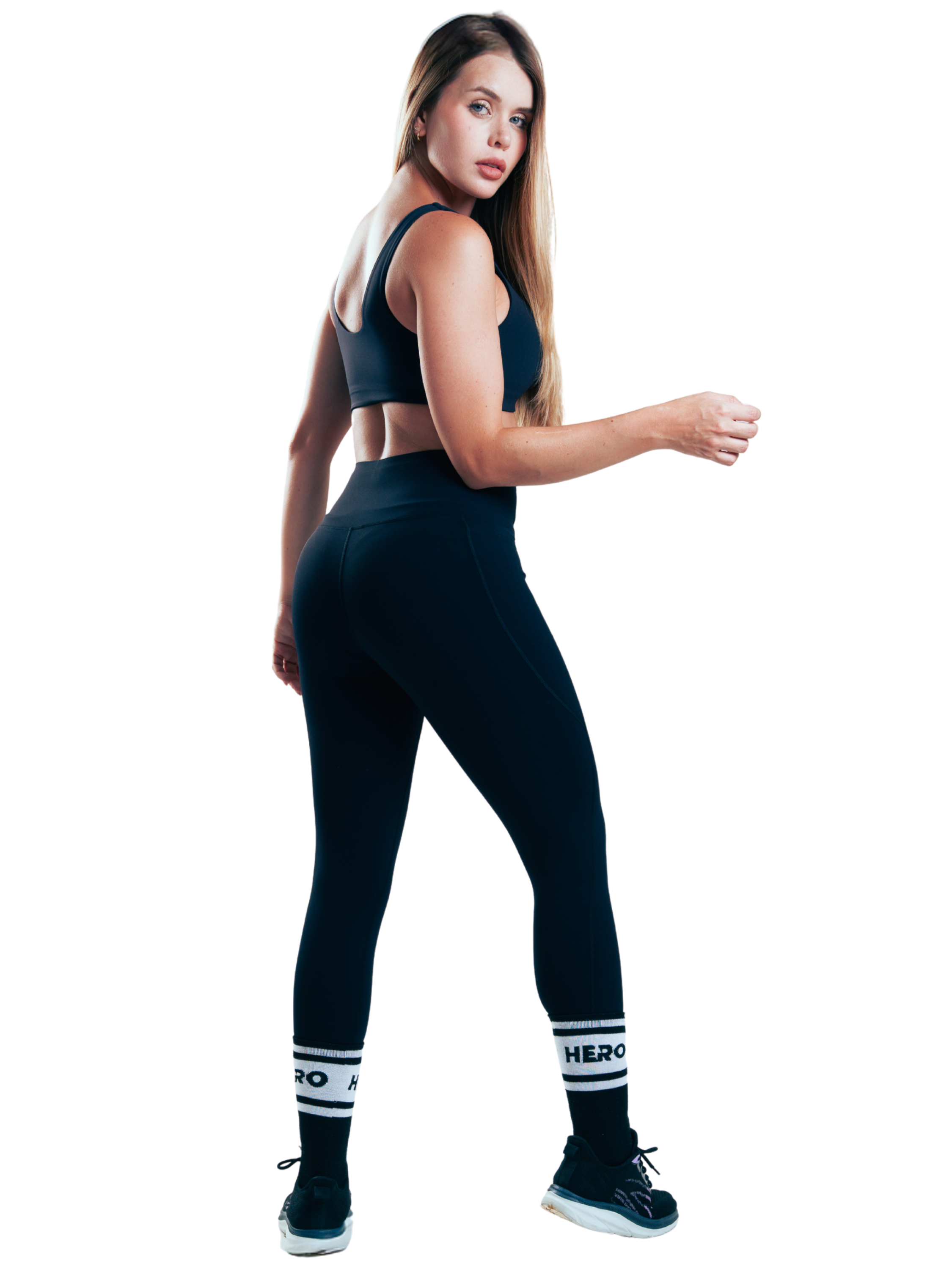 LEGGINS TWO POCKET HERO NEGRO